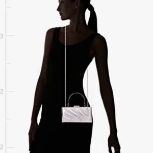 ALDO Cronia Clutch Bag Elegant White Silver Shoulder Bag